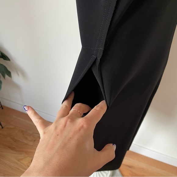 Norma Kamali Sleeveless Crewneck 4-Way Stretch Poly Lycra A-Line Swing Dress M - Picture 7 of 12